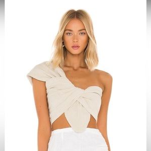 Just BEE Queen Sol top in ecru- size M